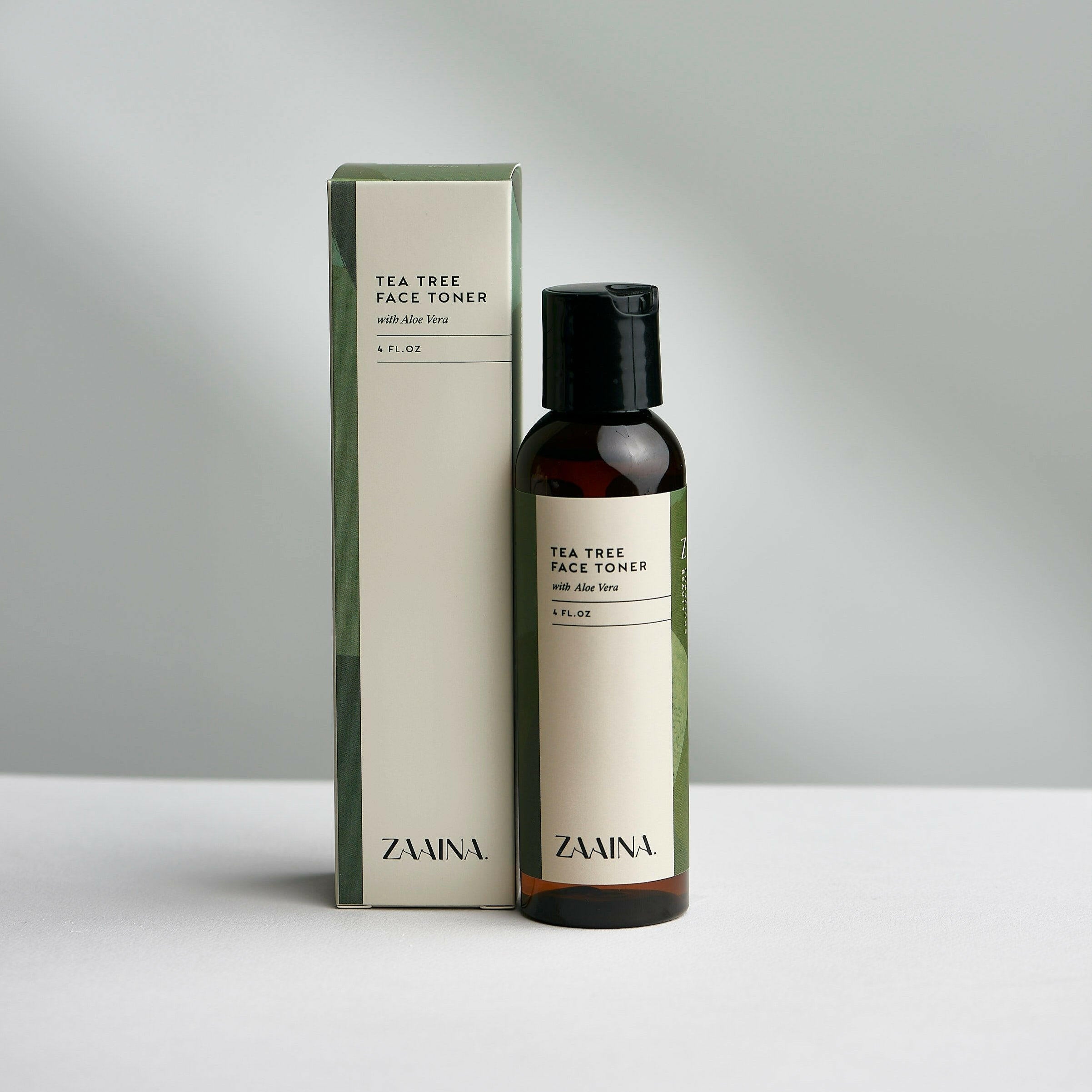 Tea Tree facial toner for clear skin, natural pore care with tea tree extract, gentle and refreshing formula.