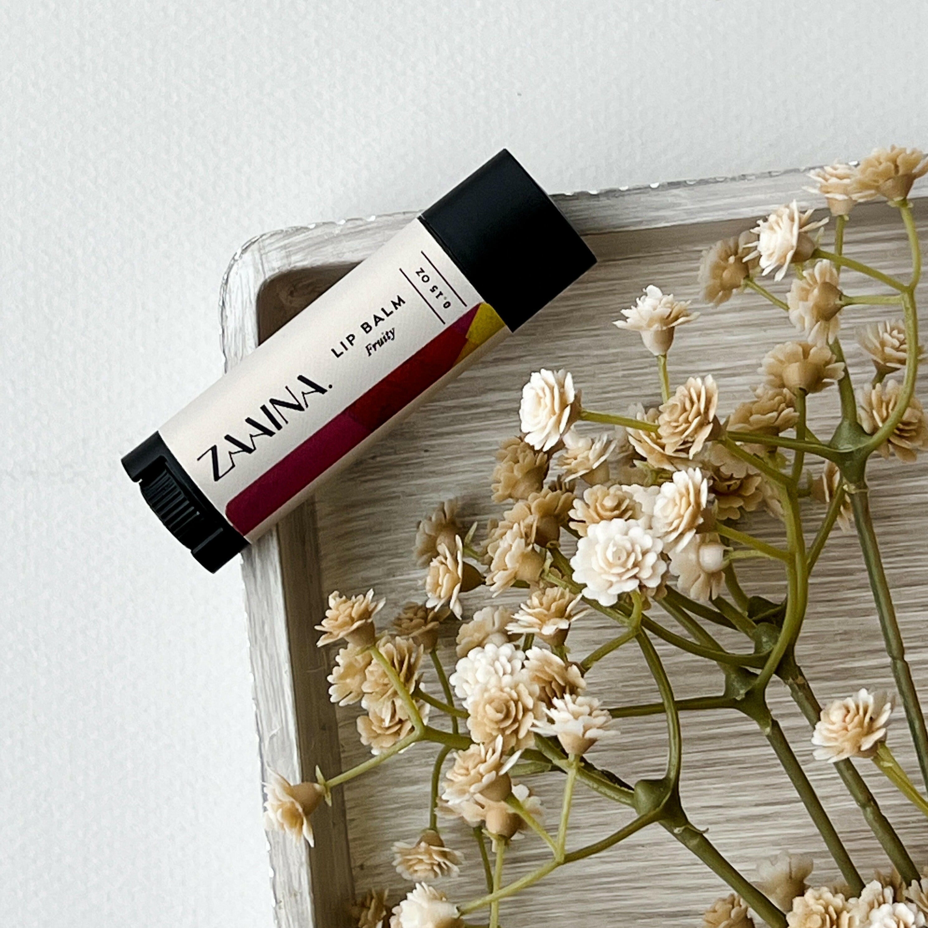 Natural lip balm to hydrate and nourish lips, providing organic moisture for soft, healthy-looking skin.